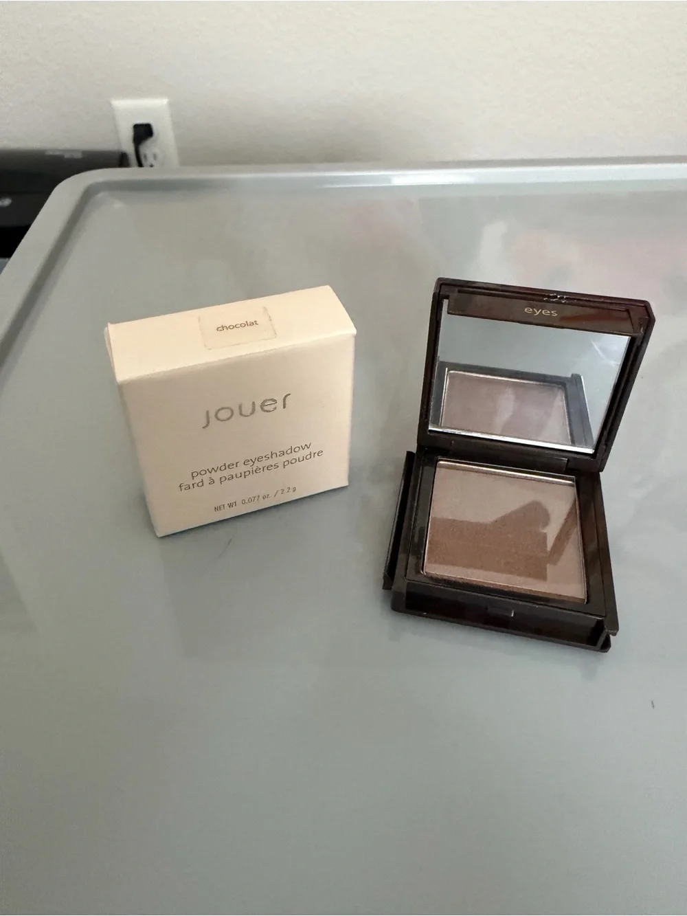 Jouer Powder Eyeshadow Chocolate Neutral Brown Taupe Compact Box Discontinued